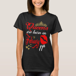 Camiseta Aquarius Birthday Girl Aquarius Queen Nascer em fe