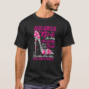 Camiseta Aquarius Girl Like a Boss in Control diamond calça