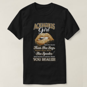 Camiseta Aquarius Girl Sabe Mais Do Que Ela Diz Em Fev De J