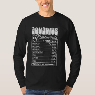 Camiseta Aquarius Nutrition Fata Zodiac Birthday Engraçado