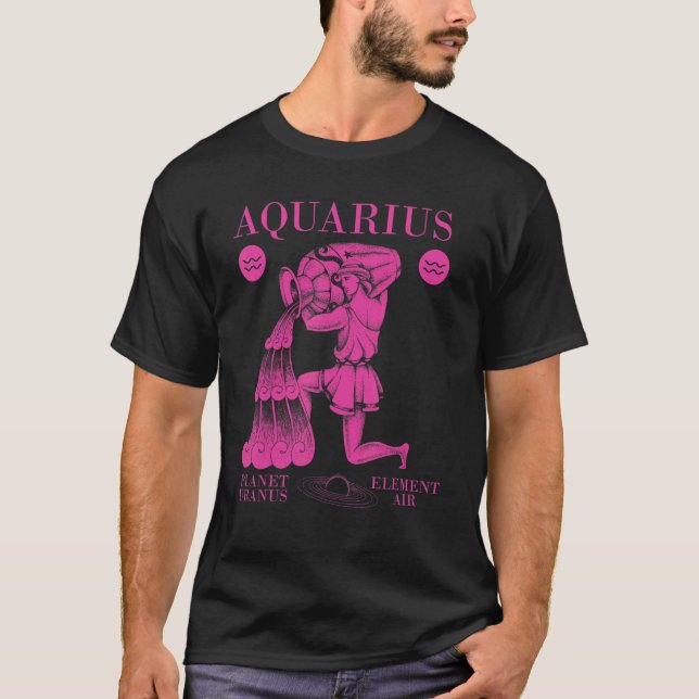 Camiseta Aquarius Planet Uranus Elemento Ar 1 (Frente)