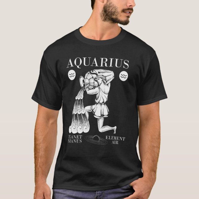 Camiseta Aquarius Planet Uranus Elemento Ar 5 (Frente)