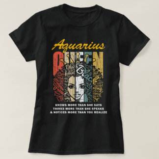 Camiseta Aquarius Queen Birthday Shirt - Sabe Mais...