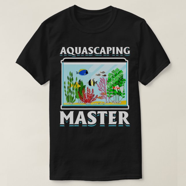 Camiseta Aquascaper Humor Fisco Homens Aquário Aquário (Frente do Design)