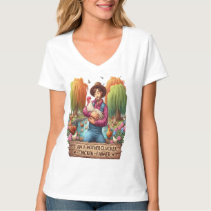 Camiseta Aquecedor de Frango da Mãe de Cor da Água