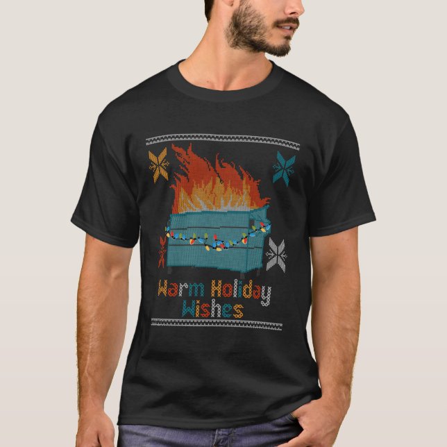 Camiseta Aquecimento Feio Desperta Fogo Idiota (Frente)