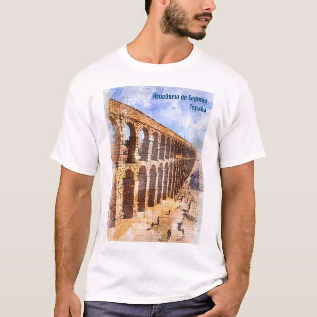 Camiseta Aquedutos Romanos, Segóvia. Espanha (Frente)