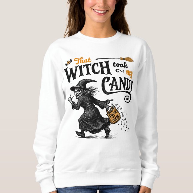 Camiseta Aquela Bruxa Levou Meu Docinho (Frente)