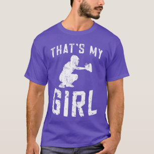 Camiseta Aquela É Minha Garota Receptor de Softbol Pai de U
