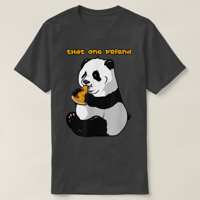 Camiseta Aquela Pizza e Amigo de Panda (Frente do Design)