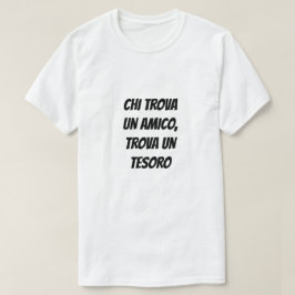 Camiseta Aquele que encontra um amigo encontrou um tesouro