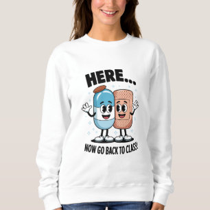 Camiseta Aqui Agora Volte Para A Aula Enfermeira Escolar Pr