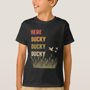 Camiseta Aqui Ducky Ducky Ducky Engraçado Pato Por Duck Hu