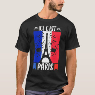 Camiseta Aqui É Paris Ici Cest Paris Bem-Vindo 2024 À Cidad