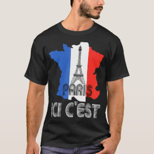 Camiseta Aqui É Paris Ici Cest Paris Bem-Vindo 2024 À Cidad