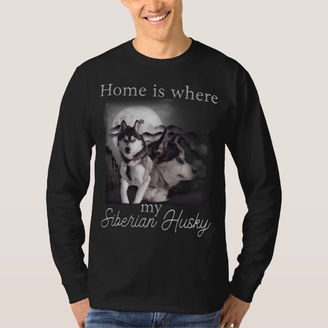 Camiseta Aqui Está Meu Husky Siberiano (Frente)