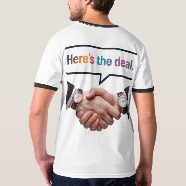 Camiseta Aqui está o acordo (Parte Traseira Completa)