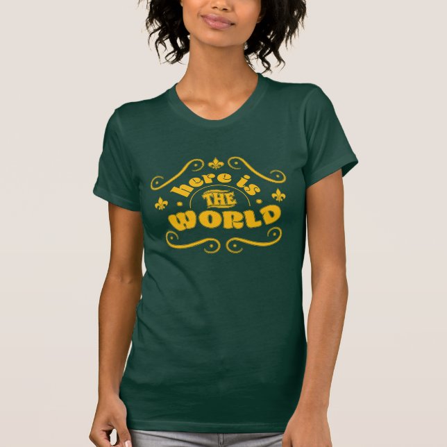 Camiseta Aqui está o mundo (Frente)