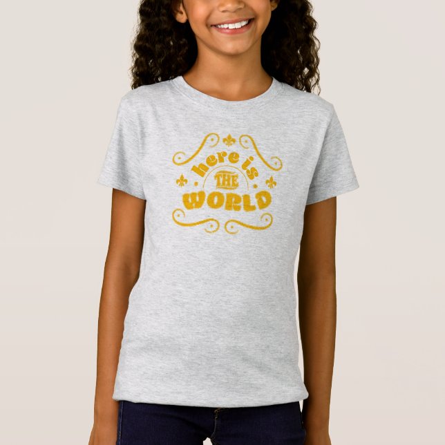 Camiseta Aqui está o mundo (Frente)