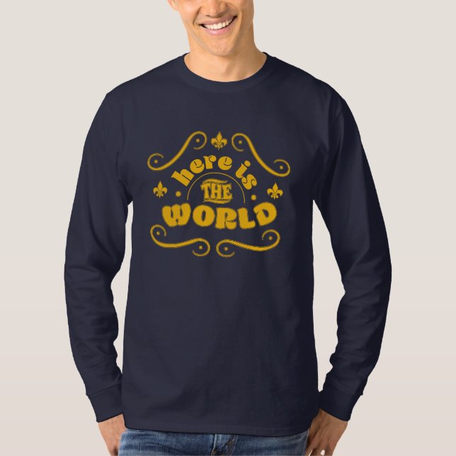 Camiseta Aqui está o mundo (Frente)
