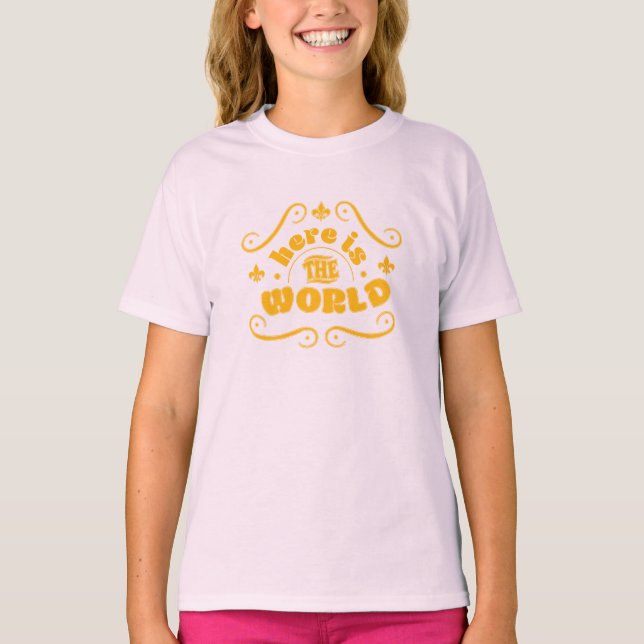 Camiseta Aqui está o mundo (Frente)