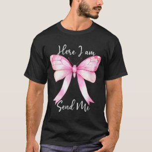 Camiseta Aqui Estou Envie-Me Mulheres Senhor Envie-Me Crist