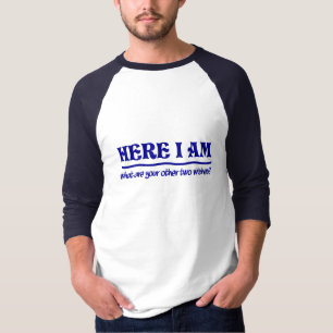 Camiseta Aqui estou eu - escolha estilo e cor