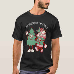 Camiseta Aqui fora parecendo um lanche Bolo de árvore de Na