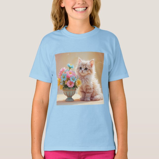 Camiseta Aqui gatinho, gatinho (Frente)