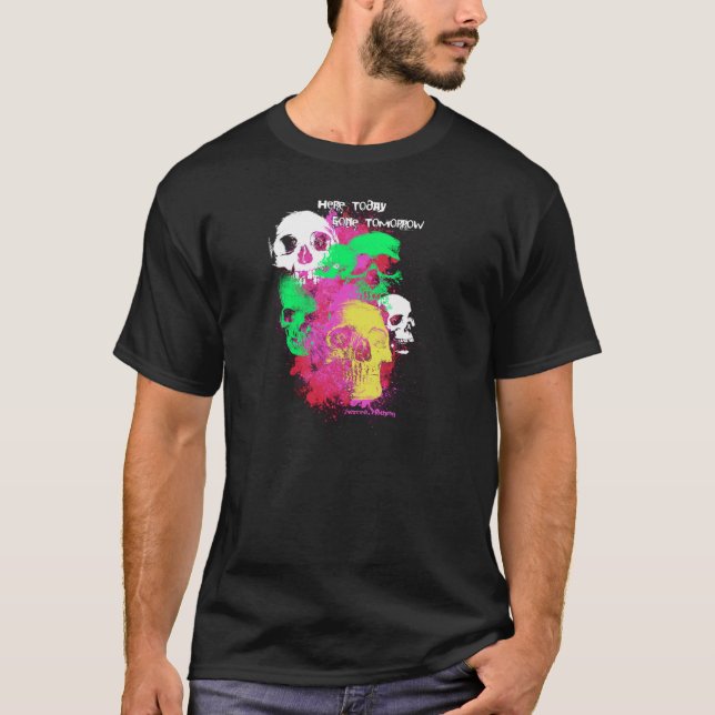 Camiseta Aqui Hoje Foi Amanhã (T-Shirt Básica Do Cara) (Frente)