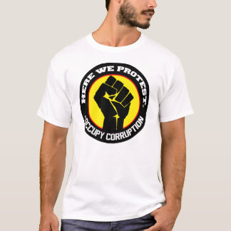 Camiseta Aqui nós protestamos a corrupção #Occupy