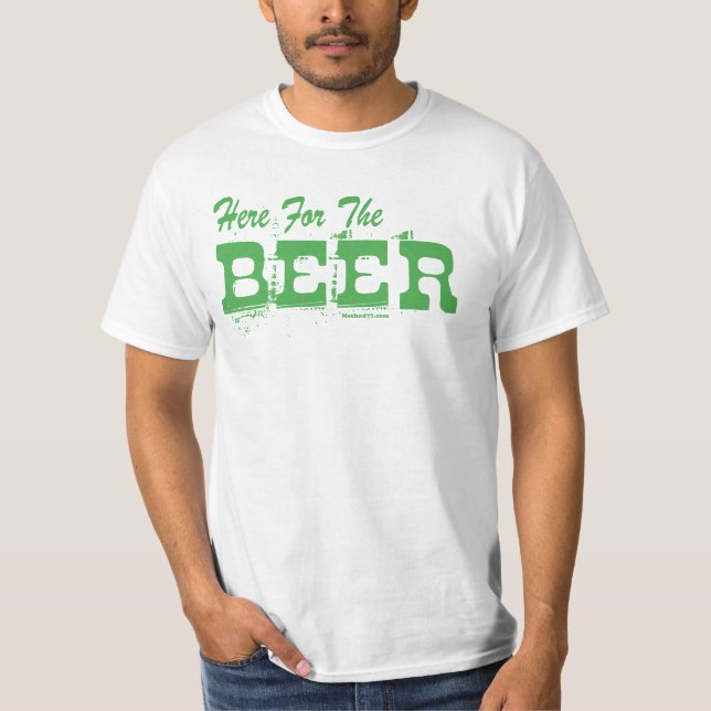 Camiseta Aqui para a Cerveja Verde (Frente)