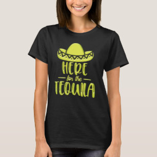 Camiseta Aqui para a Festa do Tequila com Limão Neon Amarel