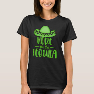 Camiseta Aqui para a Festa Verde Neon de Tequila e Limão