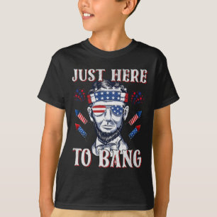 Camiseta Aqui Para Bang Abraham Lincoln 4 De Julho