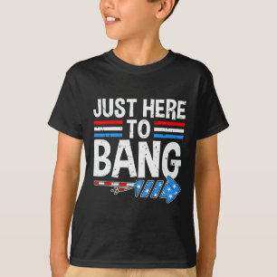 Camiseta Aqui Para Bang Shirt Fireworks Celebração 4 De Ju