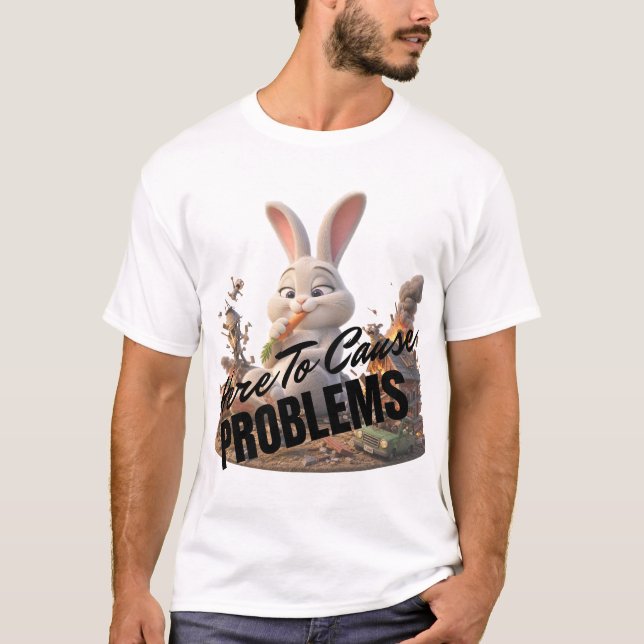 Camiseta Aqui Para Causar Problemas (Frente)