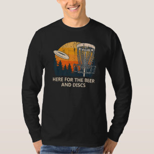 Camiseta Aqui Para Cerveja E Discos Bebendo Álcool De Golfe