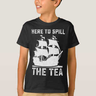 Camiseta Aqui Para Derramar Do Tea Engraçado 4 De Julho, Nó