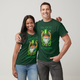 Camiseta Aqui para o Dia de São Patrício Gnome das Travessu