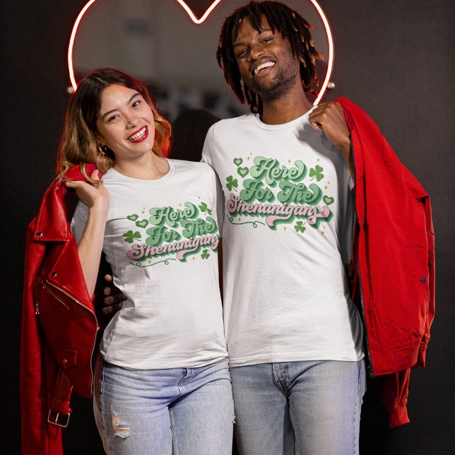 Camiseta Aqui Para O Dia de São Patrício Shenanigans (Criador carregado)