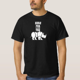 Camiseta Aqui Para O Festival Personalizável Rhino Emoji