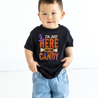 Camiseta Aqui para o truque de doces ou para o Dia de as Br