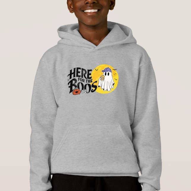 Camiseta Aqui para os Boos | Beba e coloque seu Spook em ci (Frente)