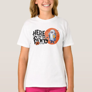 Camiseta Aqui para os Boos Beba e coloque seu Spook em ci