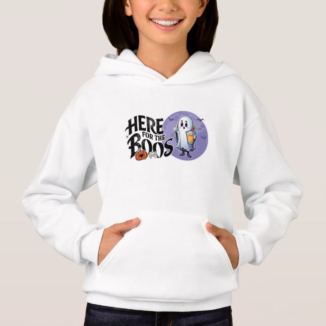 Camiseta Aqui para os Boos | Beba e coloque seu Spook em ci (Frente)