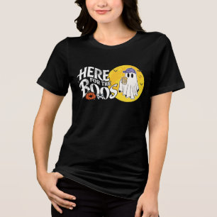 Camiseta Aqui para os Boos Beba e coloque seu Spook em ci