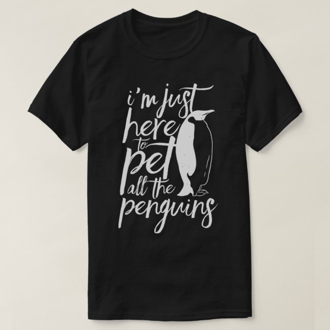 Camiseta Aqui Para Pôr Todos Os Pinguins Penguin Antártica  (Frente do Design)