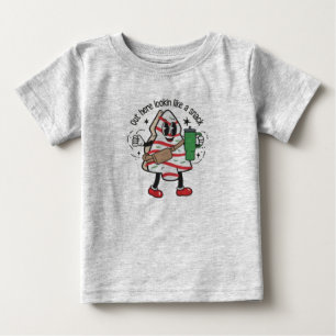 Camiseta Aqui Parecendo Um Lanche Bolo de Natal em Formato 