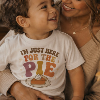 Camiseta Aqui pelo Torta, Fofo e Divertido Dia de Ação de G